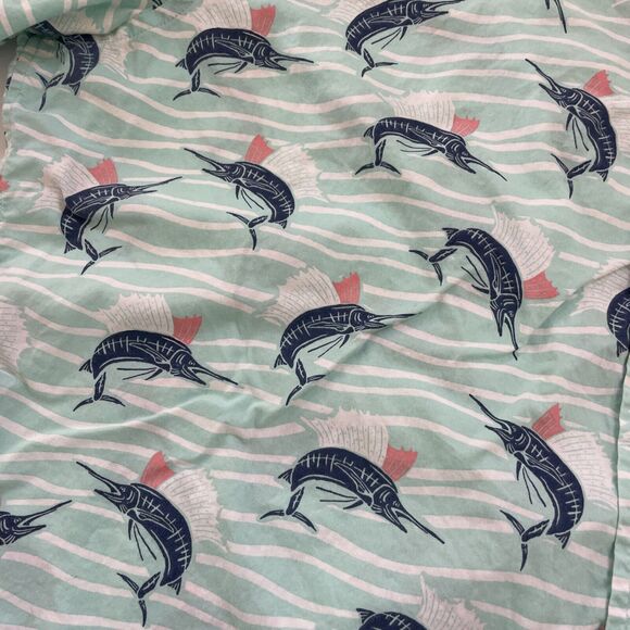 VINEYARD VINES Murray Shirt Men's Large All Over Fish Print Hawaiian Tropical‎ - Picture 3 of 9